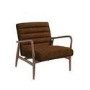 Shoreditch Real Leather Armchair in Vintage Tan Brown - Mid Century Style
