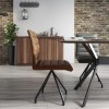 Industrial Real Leather Dining Chair - Vintage Tan Brown - Hayden Range