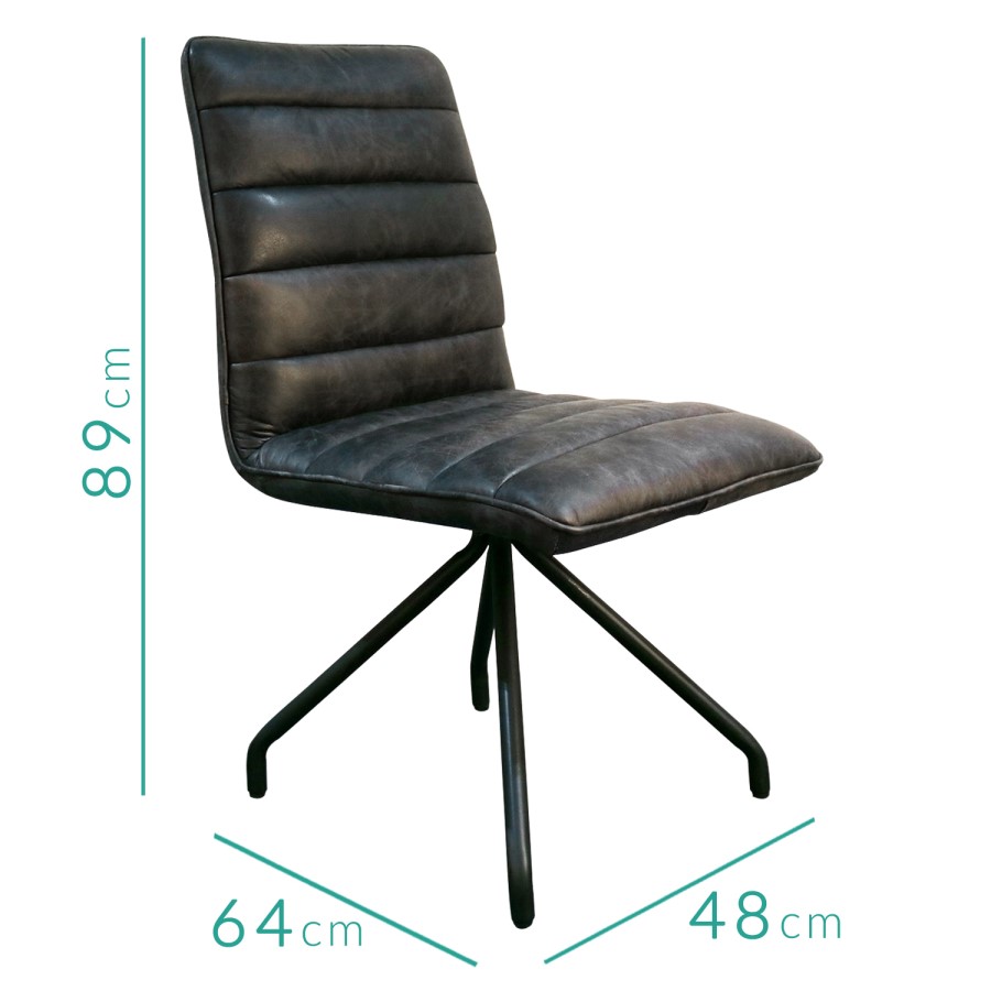 Hayden Real Leather Office Chair Black