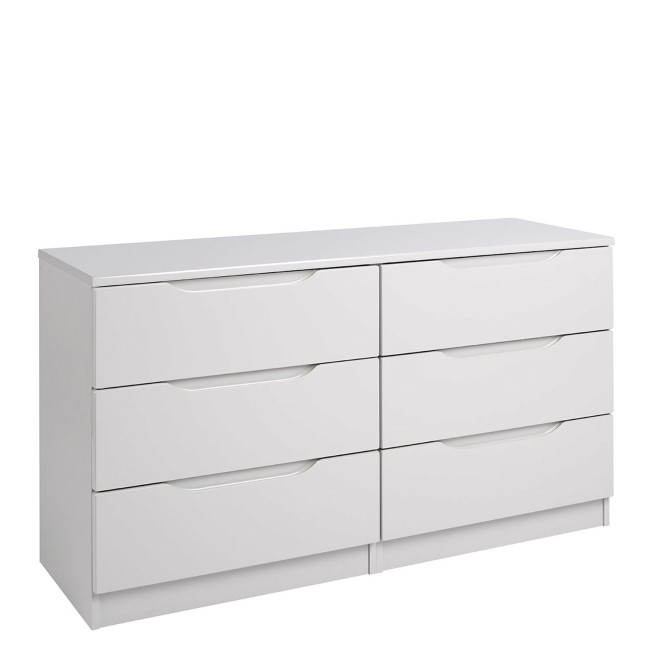 Legato 3 Drawer Double Chest in Cashmere High Gloss