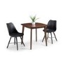Julian Bowen Set of Lennox Table & 2 Kari Black Chairs