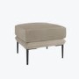 GRADE A2 - Small Beige Velvet Footstool - Lenny