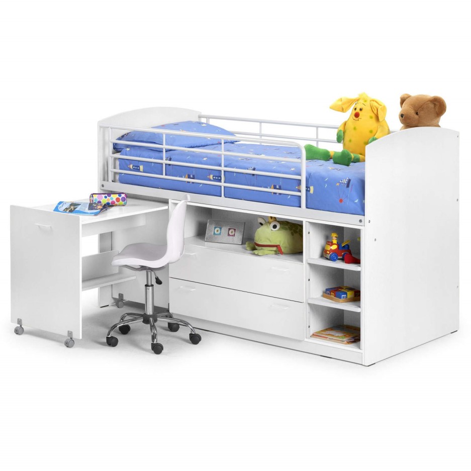 Julian Bowen Leo MidSleeper in White Furniture123