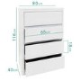 Lexi White High Gloss 4 Drawer Chest of Drawers