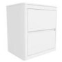 GRADE A1 - Lexi White High Gloss 2 Drawer Bedside Table