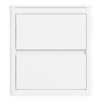 GRADE A2 - Lexi White High Gloss 2 Drawer Bedside Table