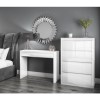 GRADE A2 - Lexi White High Gloss 2 Drawer Bedside Table