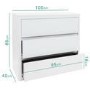 GRADE A2 - Lexi White High Gloss 3 Chest of Drawers