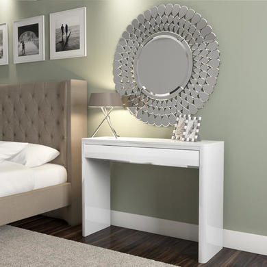 GRADE A1 - Lexi White High Gloss Dressing Table