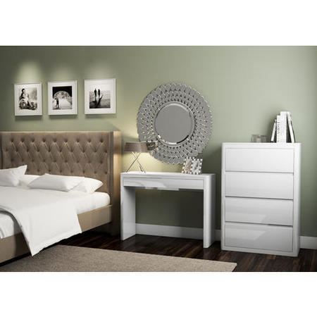 GRADE A1 - Lexi White High Gloss Dressing Table
