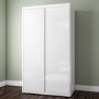 Lexi White High Gloss Double Wardrobe