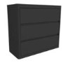 Lexi Grey Gloss Chest of Drawers - 3 Drawers