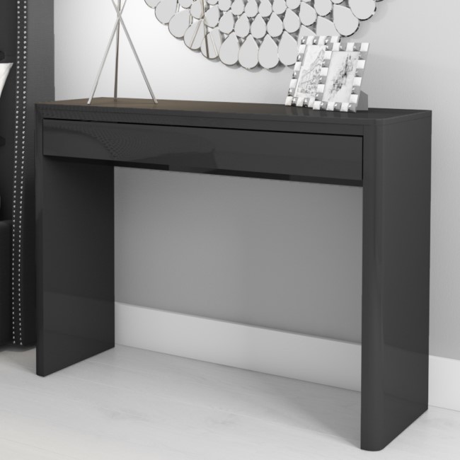 Lexi Anthracite Grey Gloss Dressing Table Furniture123