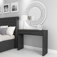 GRADE A1 - Grey Gloss Dressing Table - Lexi