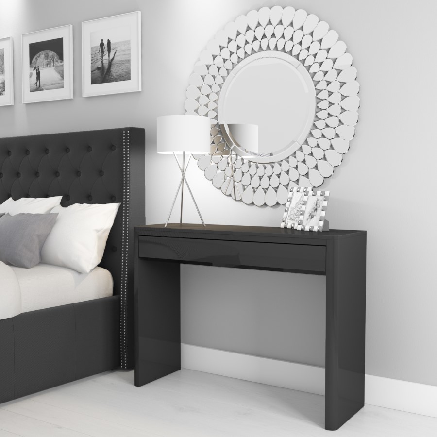 Lexi Anthracite Grey Gloss Dressing Table