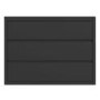 Lexi High Gloss Dark Grey Wide Chest of Drawers