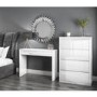 Lexi White High Gloss Wide 3 Chest of Drawers