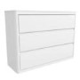 Lexi White High Gloss Wide 3 Chest of Drawers