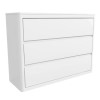 Lexi White High Gloss Wide 3 Chest of Drawers
