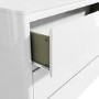 Lexi White High Gloss Wide 3 Chest of Drawers