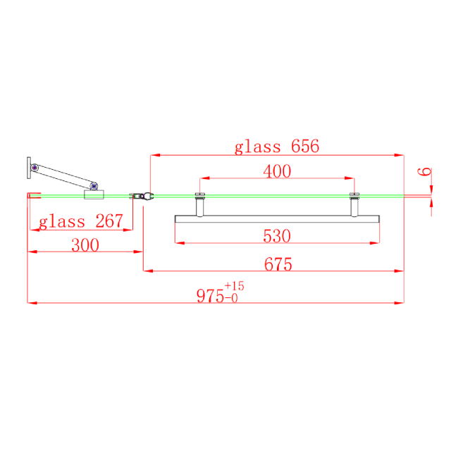 Brushed Brass 1450mm x 975mm Hinged Shower Bath Screen with Fixed Panel and Towel Rail - Libra