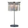 Silver Table Lamp with Crystal Shade - Orthello