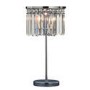 Silver Table Lamp with Crystal Shade - Orthello