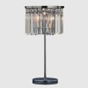 Silver Table Lamp with Crystal Shade - Orthello