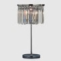 Silver Table Lamp with Crystal Shade - Orthello