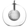 GRADE A1 - Round Pendant Light with Frosted Glass - Claudia