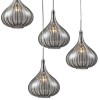 7 Pendant Lights in Silver &amp; Glass - Cascade