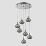 7 Pendant Lights in Silver & Glass - Cascade
