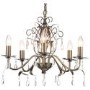 Chandelier with 5 Lights in Antique Brass - Cascade