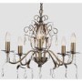 Chandelier with 5 Lights in Antique Brass - Cascade