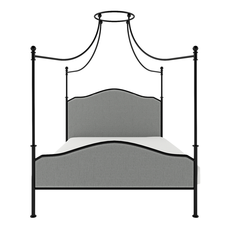 King Size Canopy Bed Frame in Black Metal - Lille