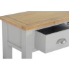 Oak &amp; Grey Narrow Console Table with Drawers - Linden