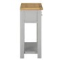 Oak & Grey Narrow Console Table with Drawers - Linden