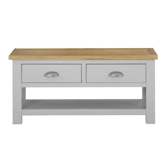 GRADE A1 - Linden Living Room Table in Grey & Oak Two Tone