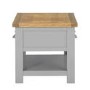Living Room Coffee Table in Grey with Oak Top - Linden