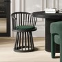 Black and Green Spindle Curved Dining Chair - Lina