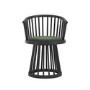 Black and Green Spindle Curved Dining Chair - Lina
