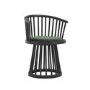 Black and Green Spindle Curved Dining Chair - Lina