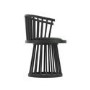 Black and Green Spindle Curved Dining Chair - Lina