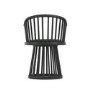 Black and Green Spindle Curved Dining Chair - Lina
