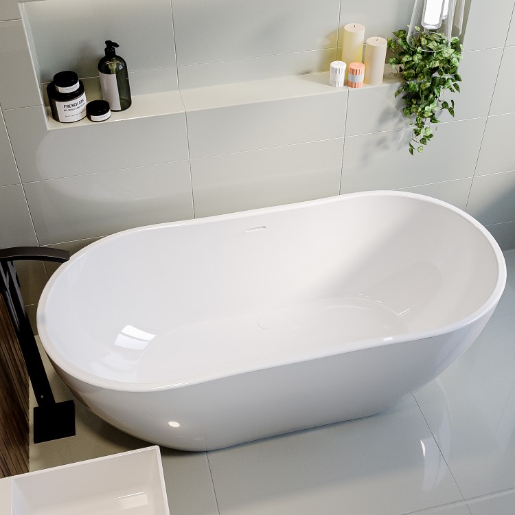 Freestanding Double Ended Bath 1545 x 750mm - Lisbon