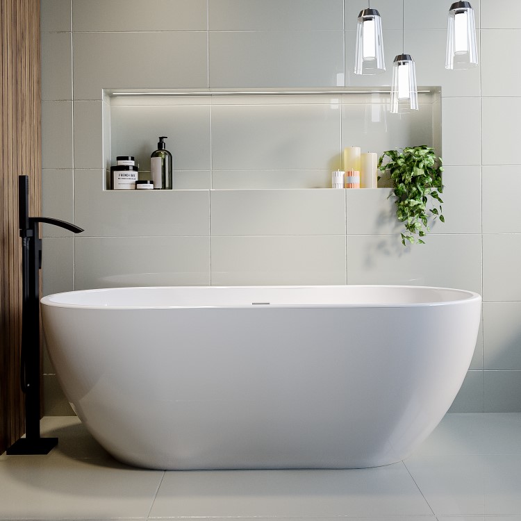 Freestanding Double Ended Bath 1645 x 750mm - Lisbon