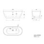 Brown Freestanding Double Ended Bath 1650 x 750mm - Lisbon