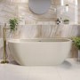 Matt Beige Freestanding Double Ended Bath 1650 x 750mm - Lisbon