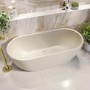 Matt Beige Freestanding Double Ended Bath 1650 x 750mm - Lisbon