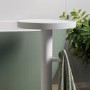 White Round Bath Table 634mm - Lisbon